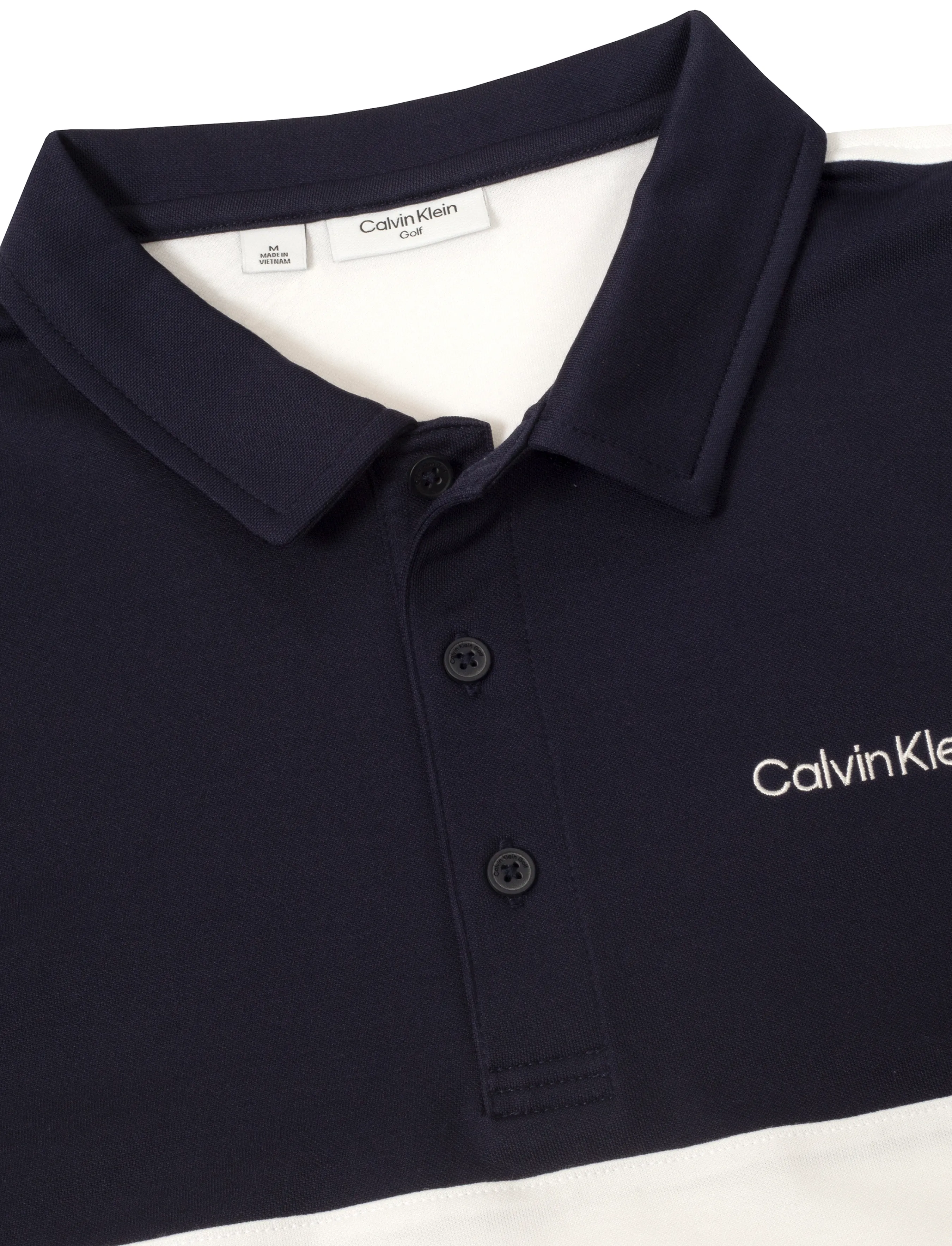Calvin Klein Golf - JACK COLOUR BLOCK POLO - kurzärmelig - wht-nvy - 2