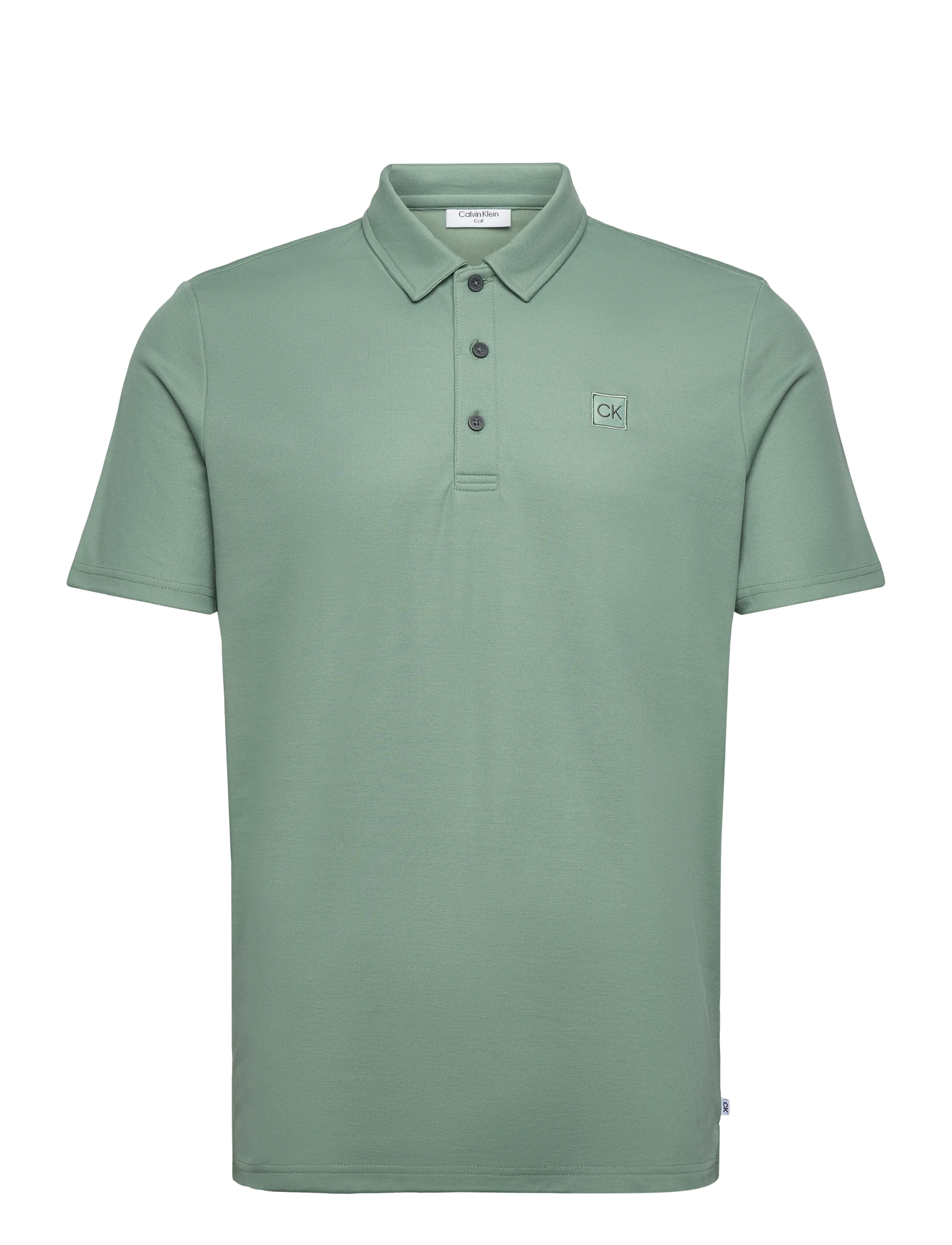 Calvin Klein Golf Jackson Badge Polo, Mænd, Polo T-shirt, Grøn, Str: XXL
