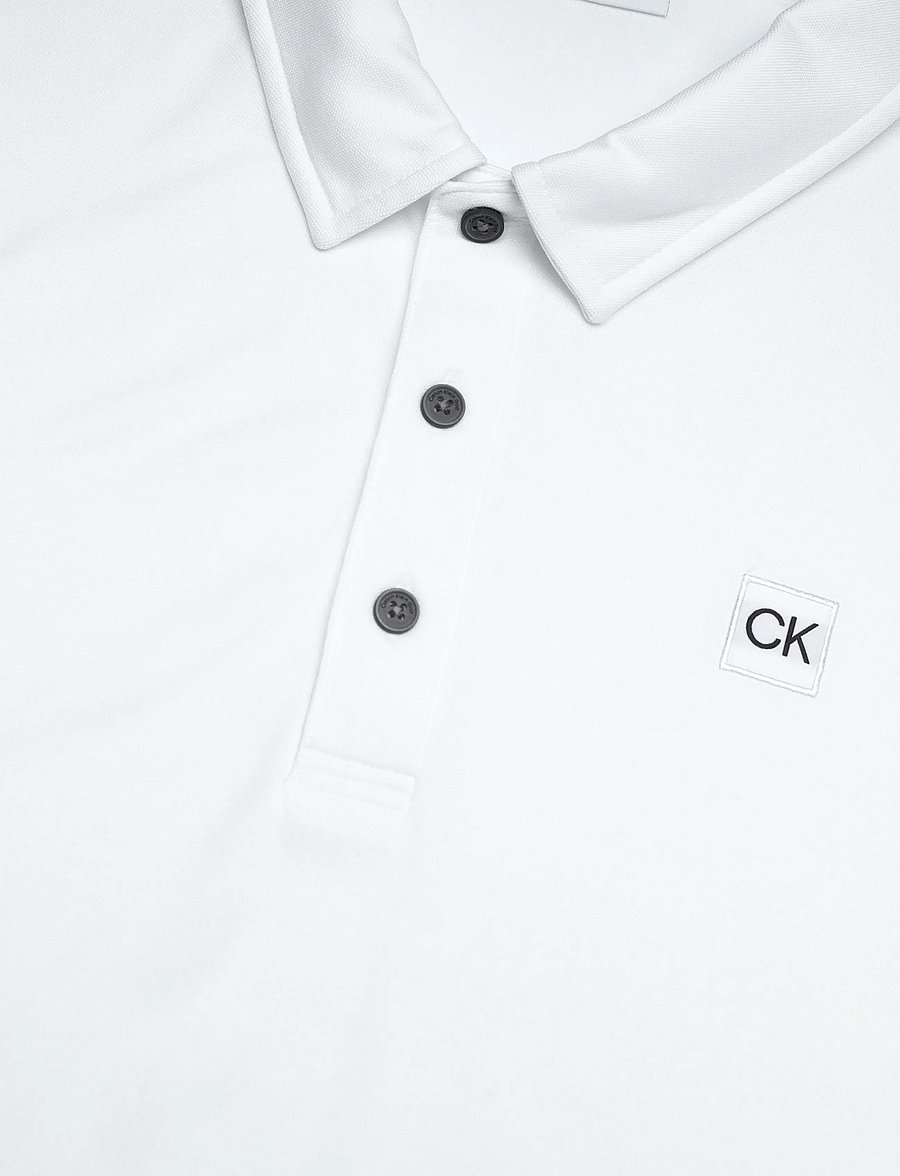Calvin Klein Golf - JACKSON BADGE POLO - toppar & t-shirts - white - 2