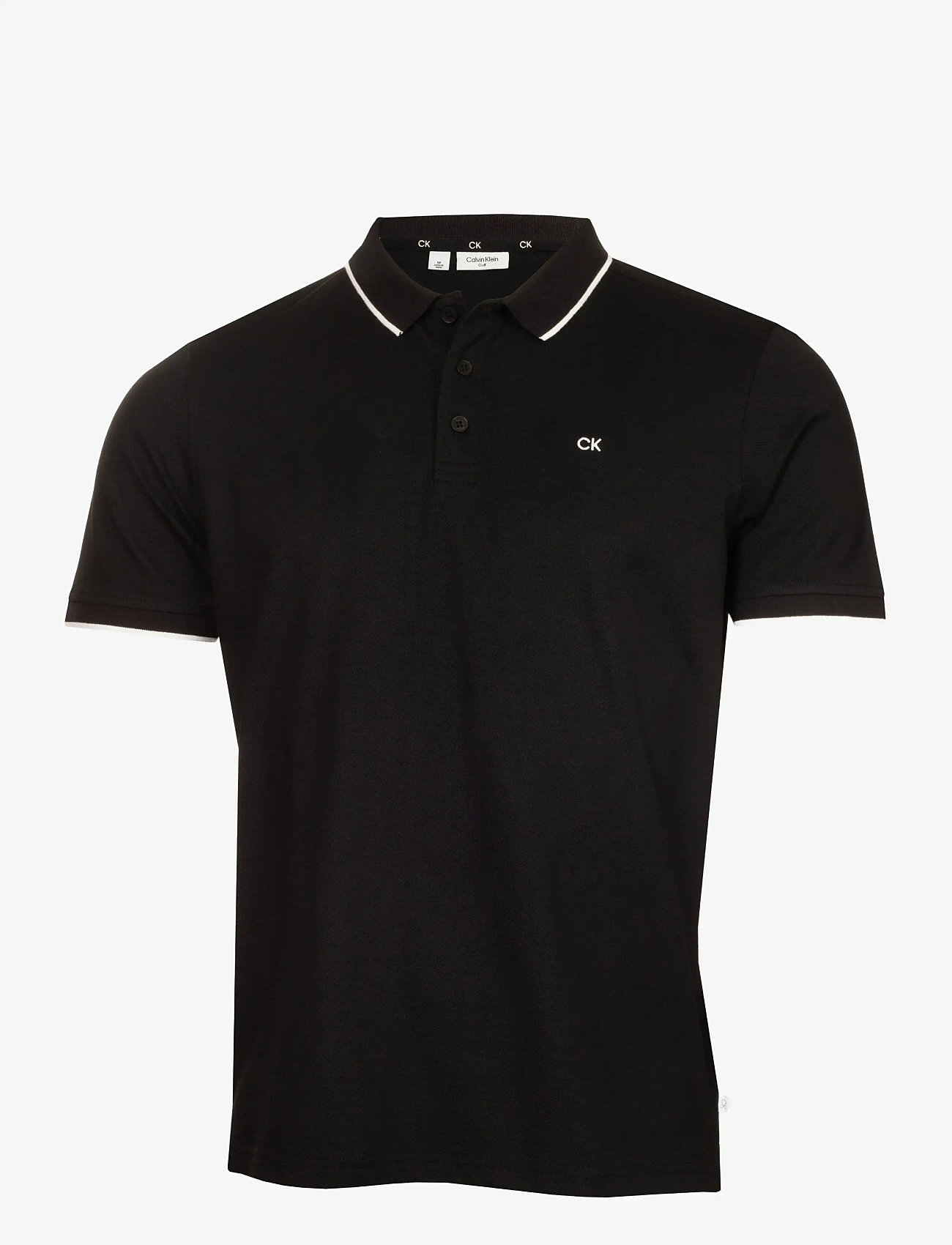 Calvin Klein Golf - TIPPED QUAD POLO - oberteile & t-shirts - black - 0