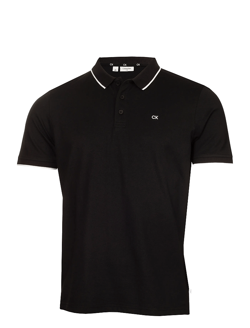 Calvin Klein Golf - TIPPED QUAD POLO - oberteile & t-shirts - black - 0