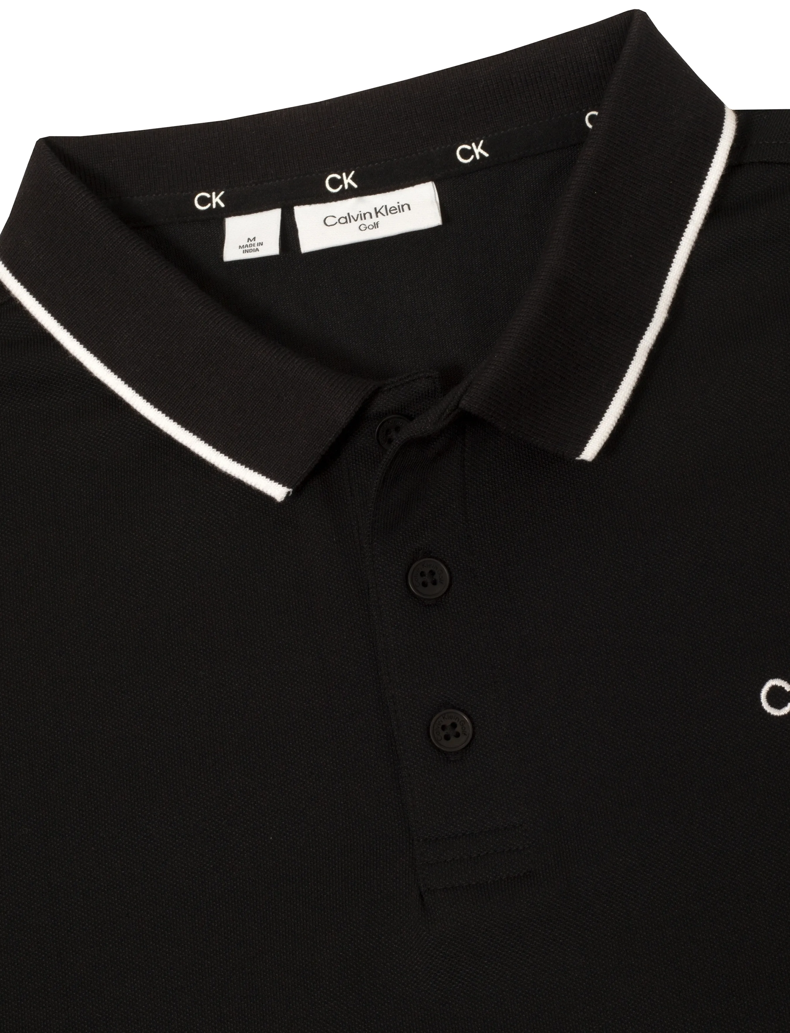 Calvin Klein Golf - TIPPED QUAD POLO - polos - black - 2