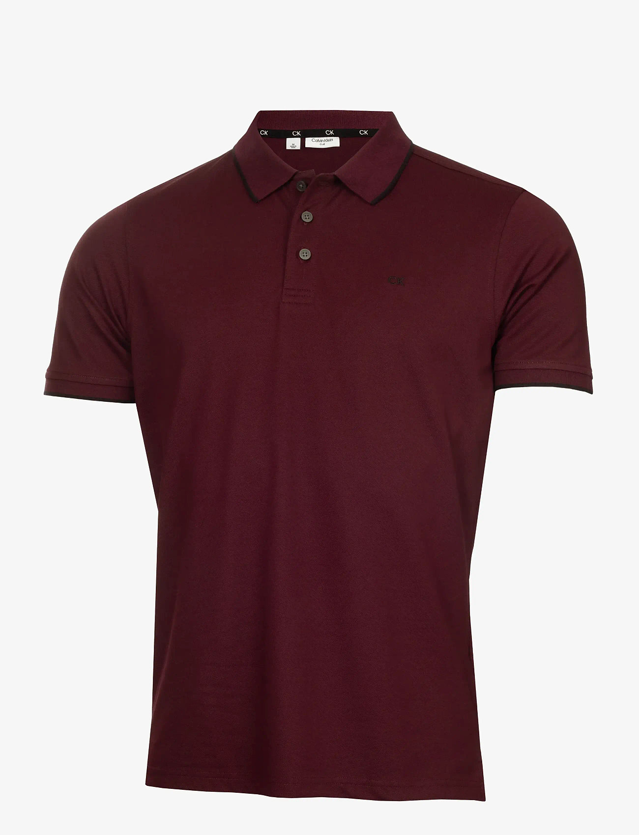 Calvin Klein Golf - TIPPED QUAD POLO - alussärgid ja t-särgid - blackber - 0