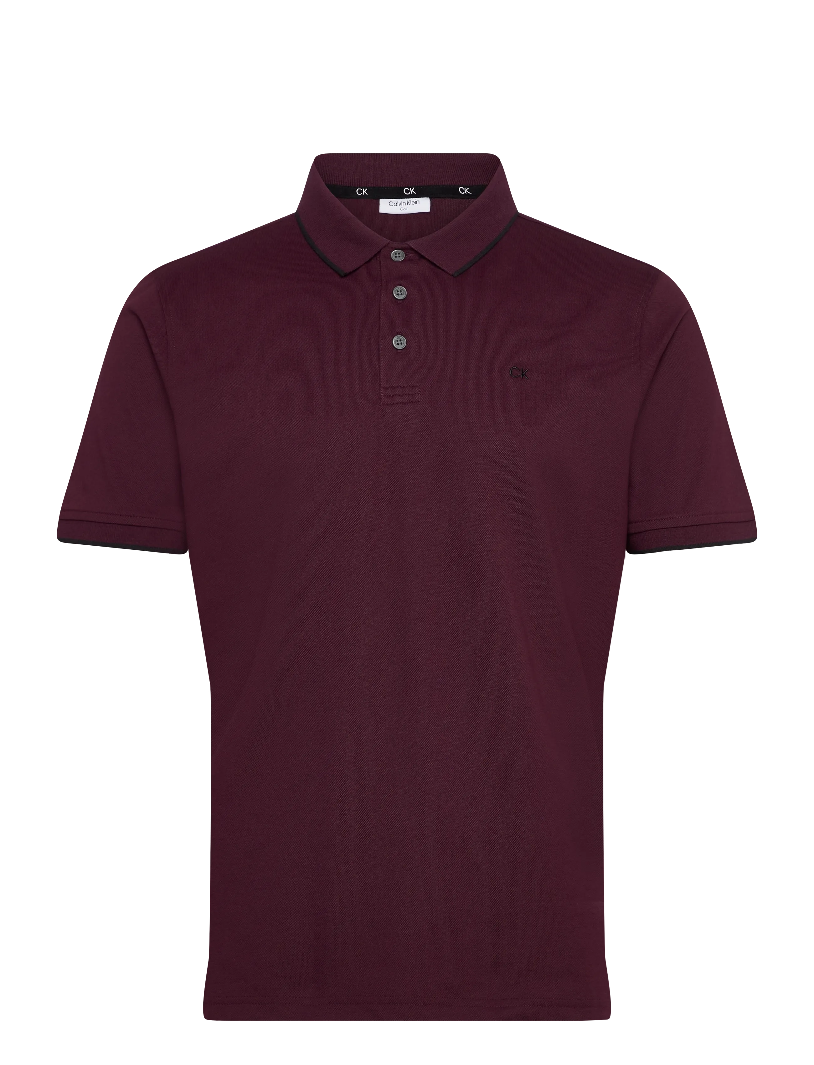 Calvin Klein Golf TIPPED QUAD POLO - Golf - BLACKBER / burgundy
