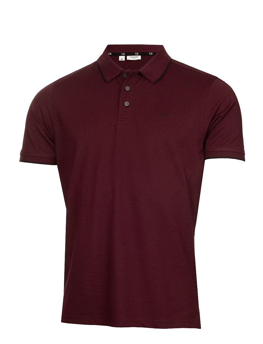 Calvin Klein Golf - TIPPED QUAD POLO - toppar & t-shirts - blackber - 0