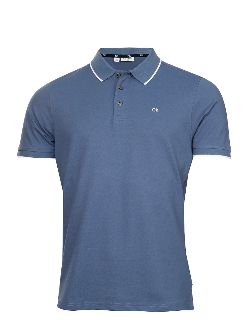 Calvin Klein Golf - TIPPED QUAD POLO - toppe & t-shirts - denimblu - 0