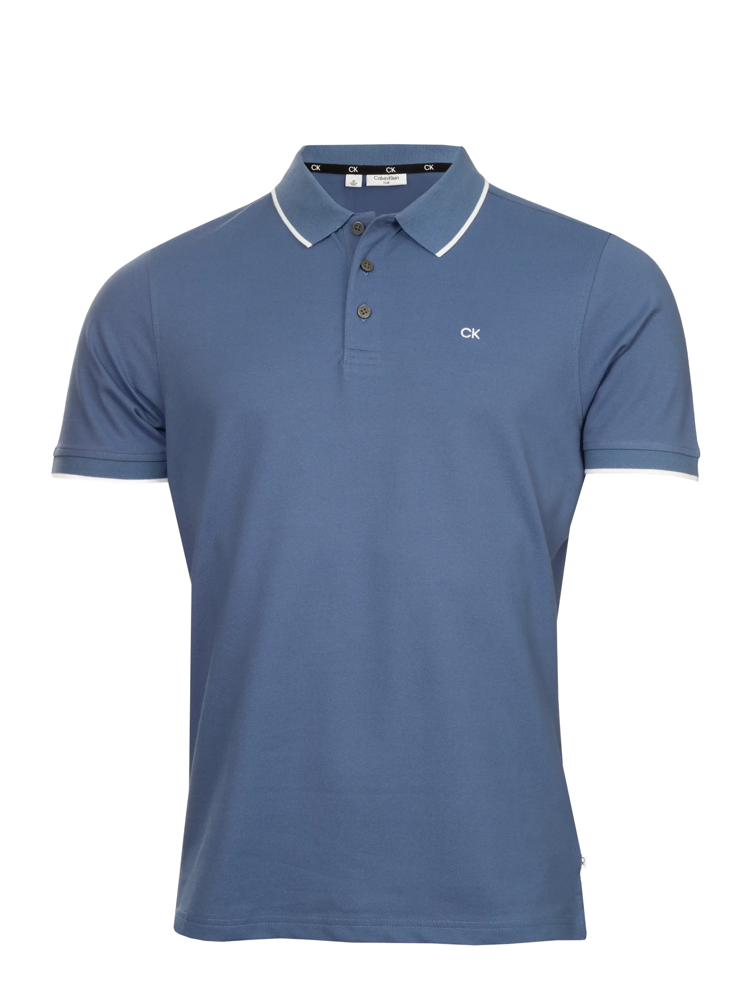Calvin Klein Golf - TIPPED QUAD POLO - oberteile & t-shirts - denimblu - 0