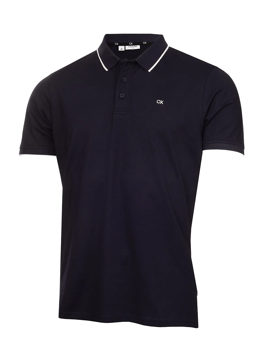 Calvin Klein Golf - TIPPED QUAD POLO - toppar & t-shirts - navy - 0