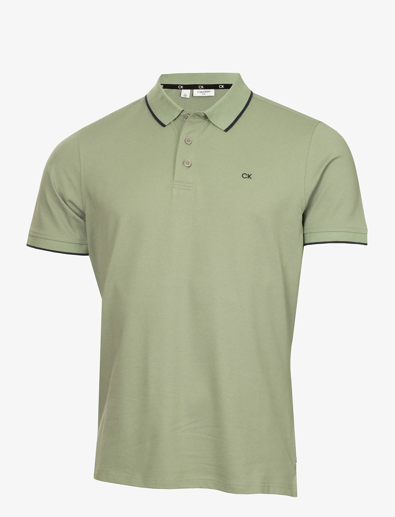 Calvin Klein Golf - TIPPED QUAD POLO - toppe & t-shirts - sage - 0