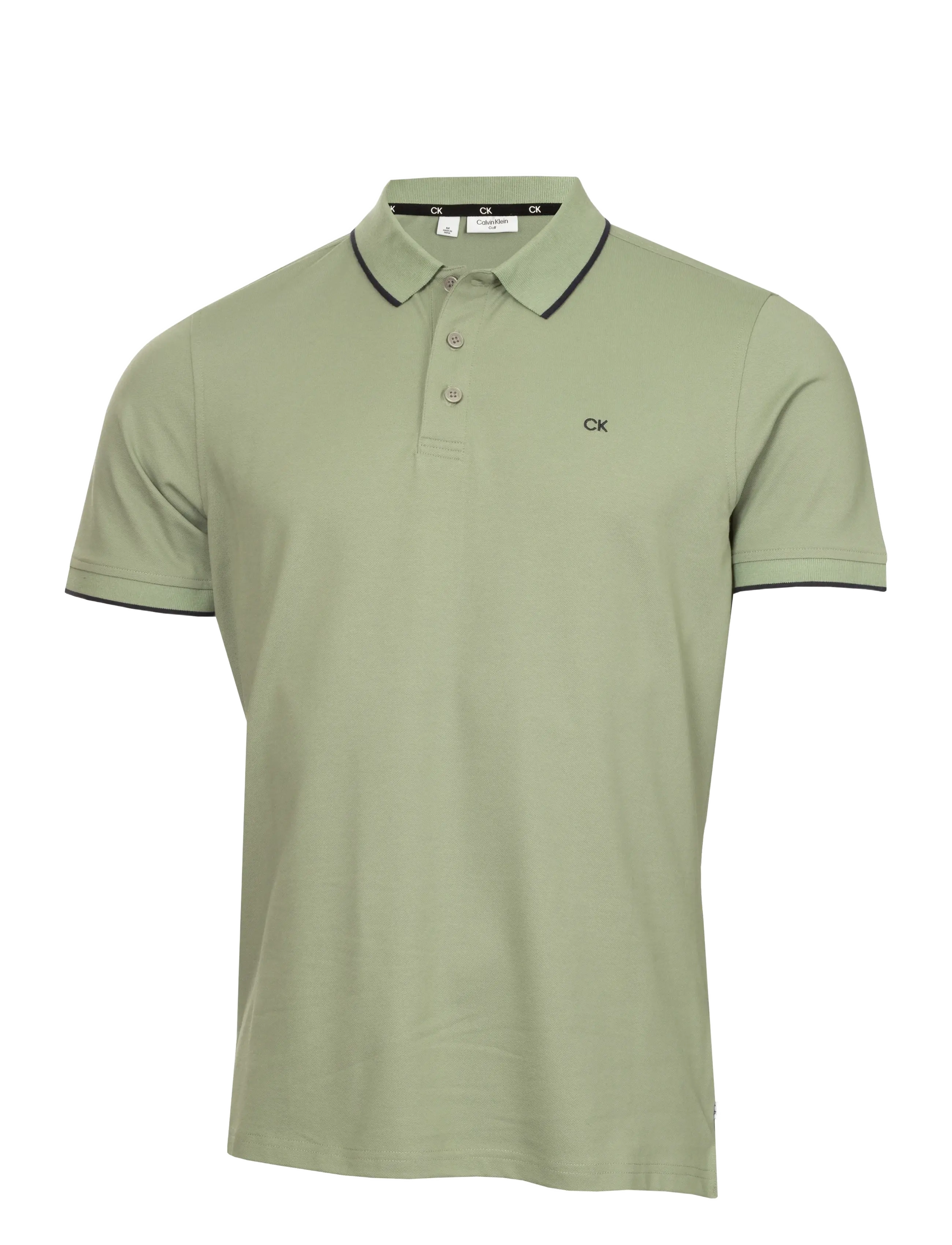 Calvin Klein Golf TIPPED QUAD POLO - Calvin Klein Golf - SAGE / khaki/green