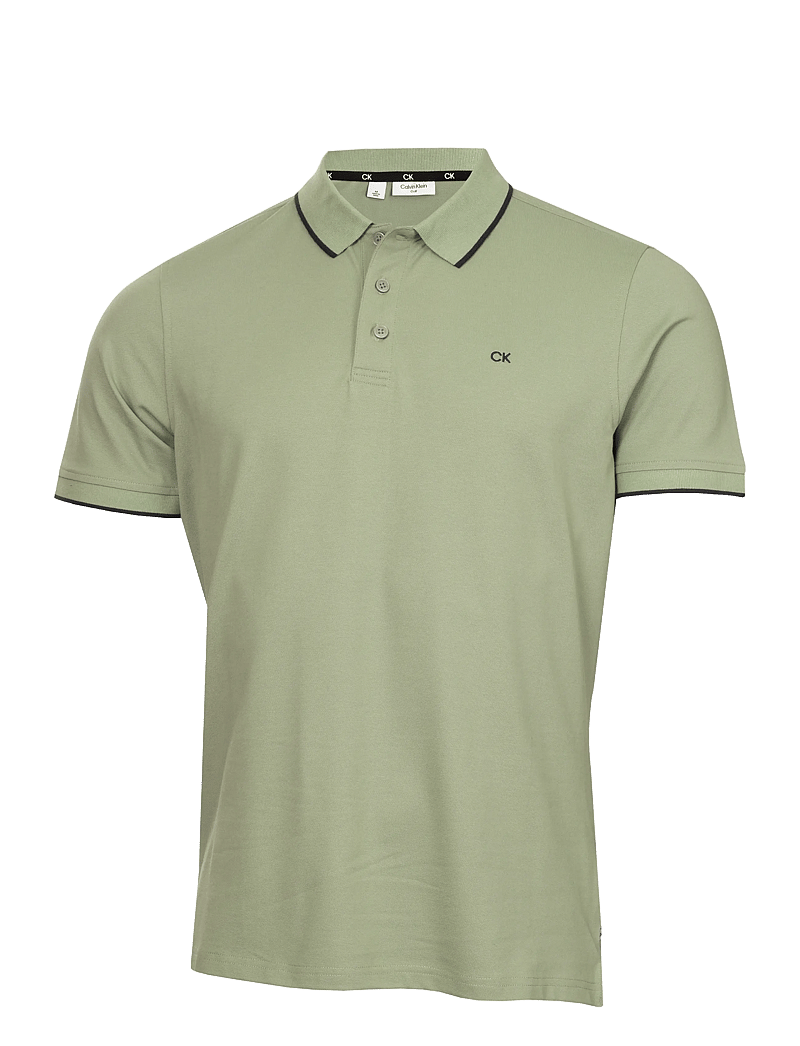 Calvin Klein Golf - TIPPED QUAD POLO - toppe & t-shirts - sage - 0