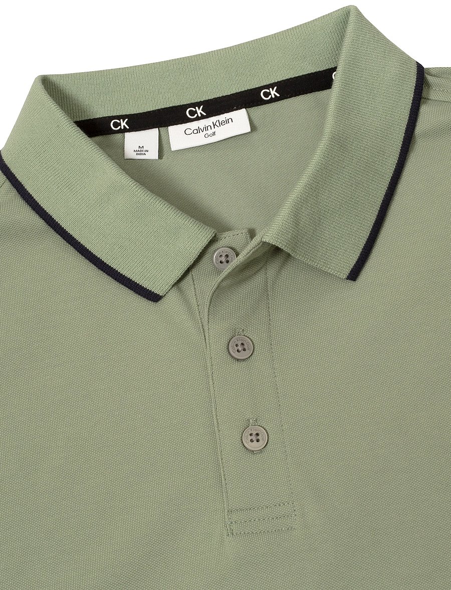 Calvin Klein Golf - TIPPED QUAD POLO - oberteile & t-shirts - sage - 2