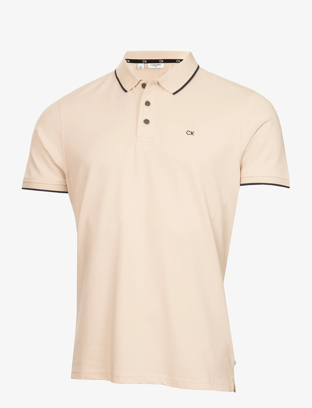 Calvin Klein Golf - TIPPED QUAD POLO - toppe & t-shirts - stone - 0