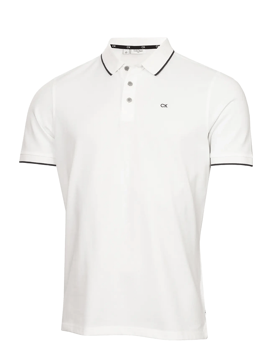 Calvin Klein Golf - TIPPED QUAD POLO - oberteile & t-shirts - white - 0