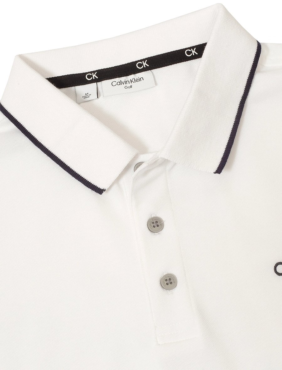 Calvin Klein Golf - TIPPED QUAD POLO - oberteile & t-shirts - white - 2