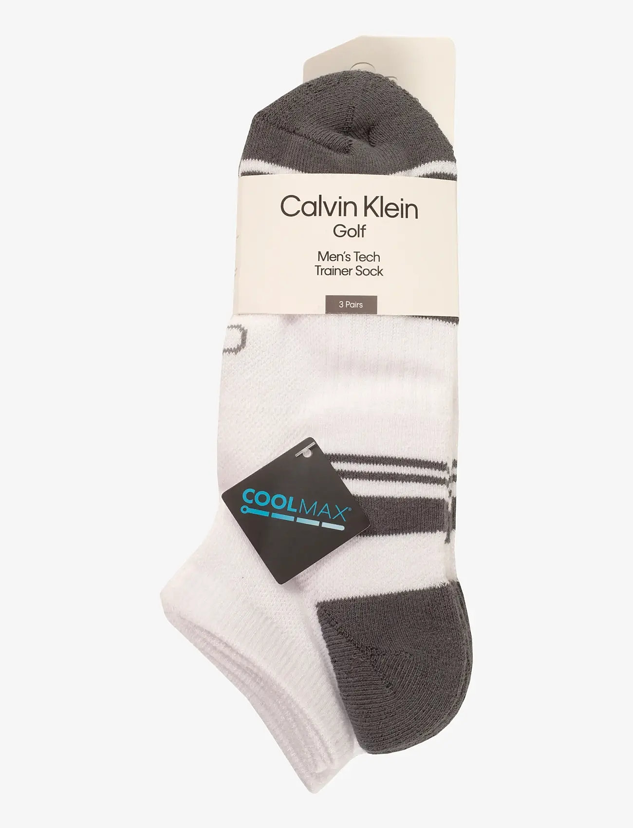 Calvin Klein Golf - TECH TRAINER SOCK ( 3 PAIRS ) - laveste priser - wht-gry - 4