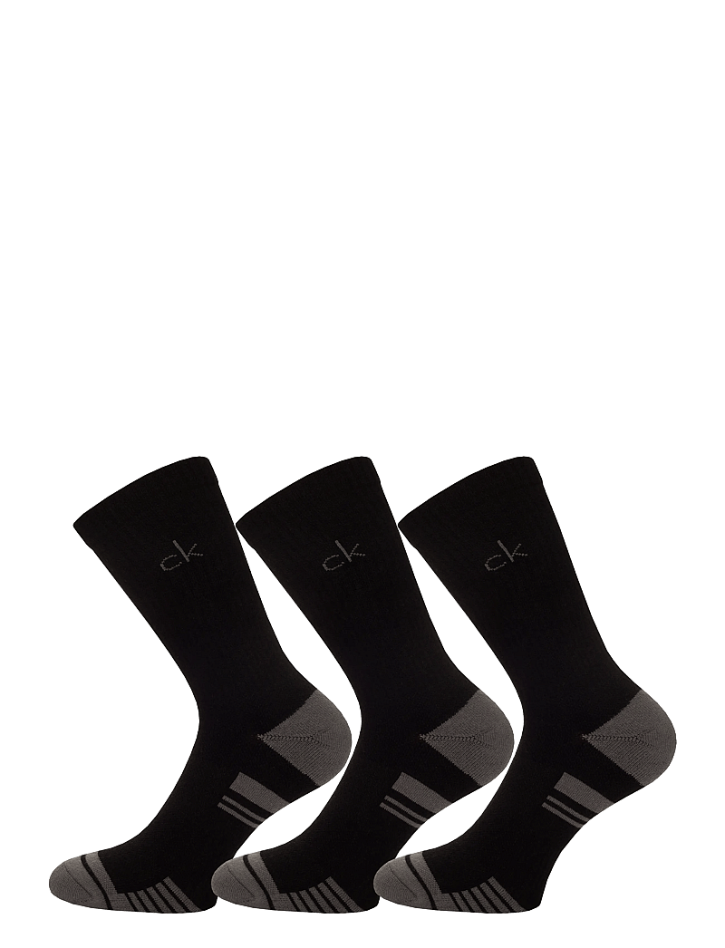 Calvin Klein Golf - TECH CREW SOCK ( 3 PAIRS ) - strümpfe - blk-gry - 0