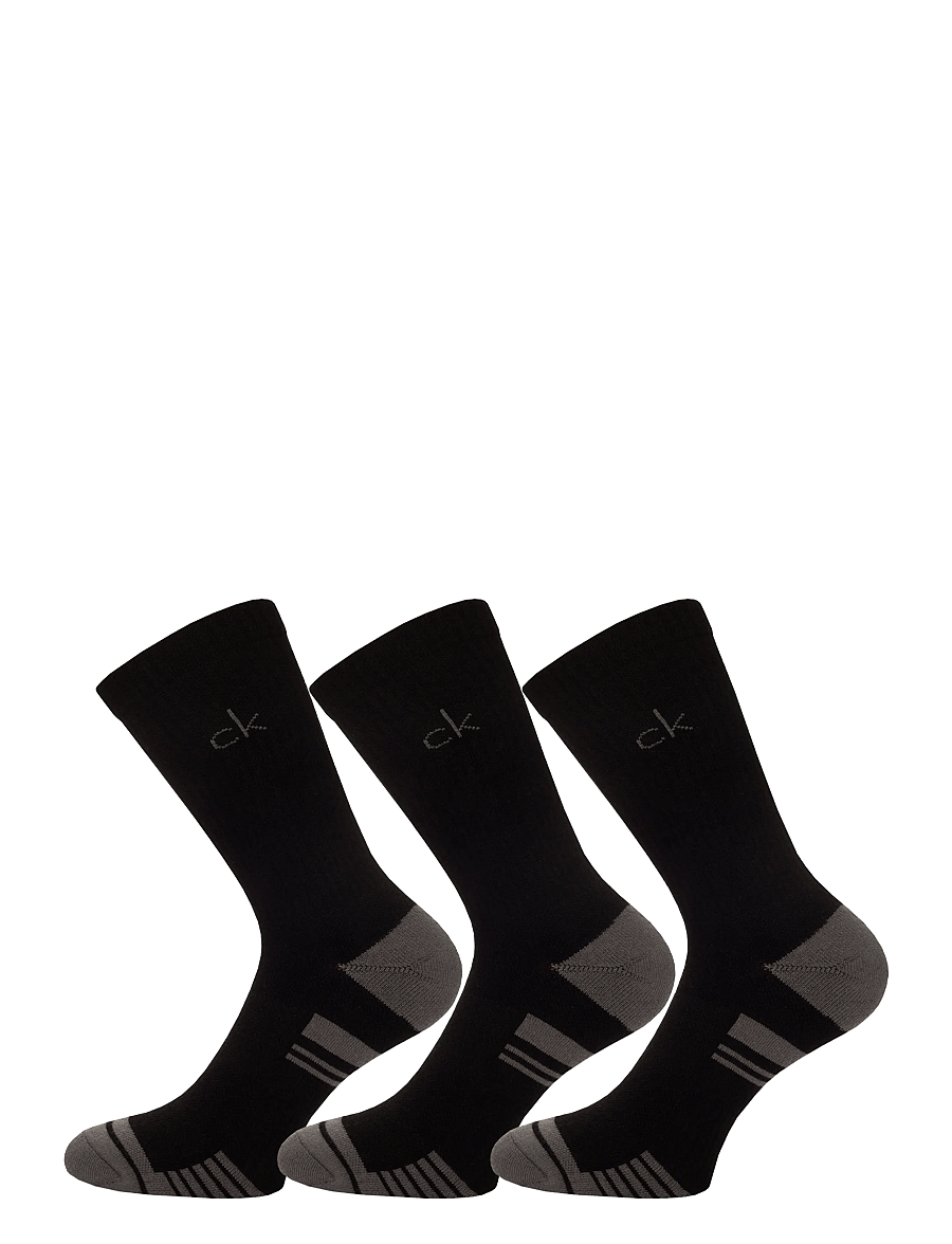 Calvin Klein Golf - TECH CREW SOCK ( 3 PAIRS ) - träningsstrumpor - blk-gry - 0
