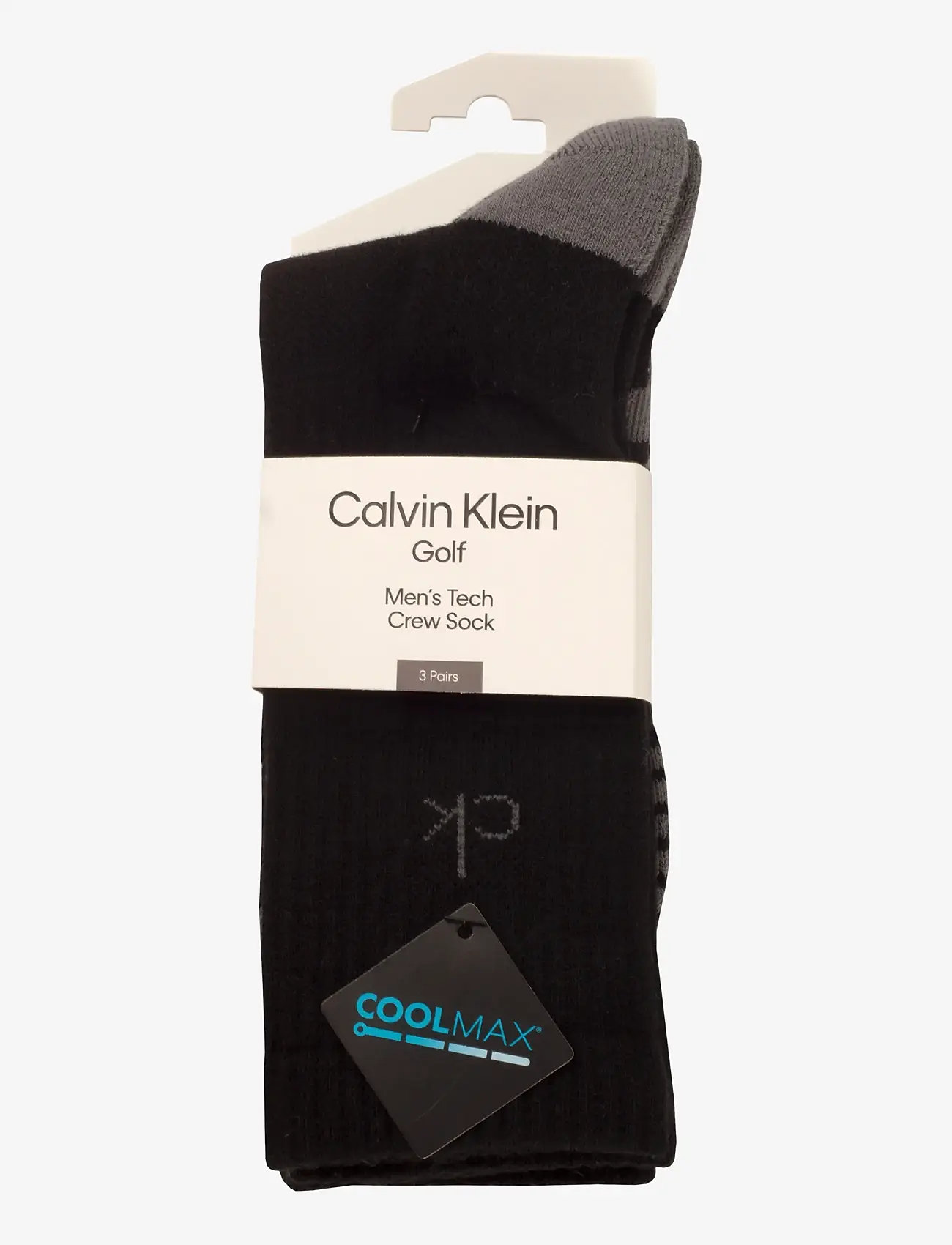 Calvin Klein Golf - TECH CREW SOCK ( 3 PAIRS ) - strümpfe - blk-gry - 2
