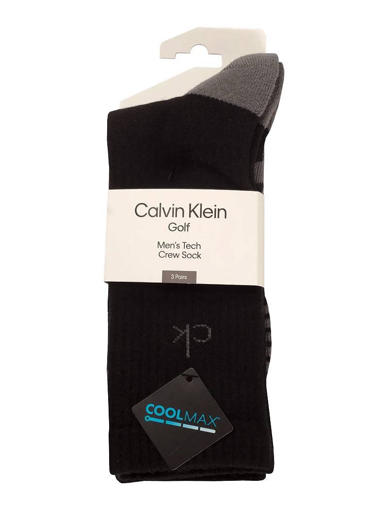 Calvin Klein Golf - TECH CREW SOCK ( 3 PAIRS ) - strümpfe - blk-gry - 2