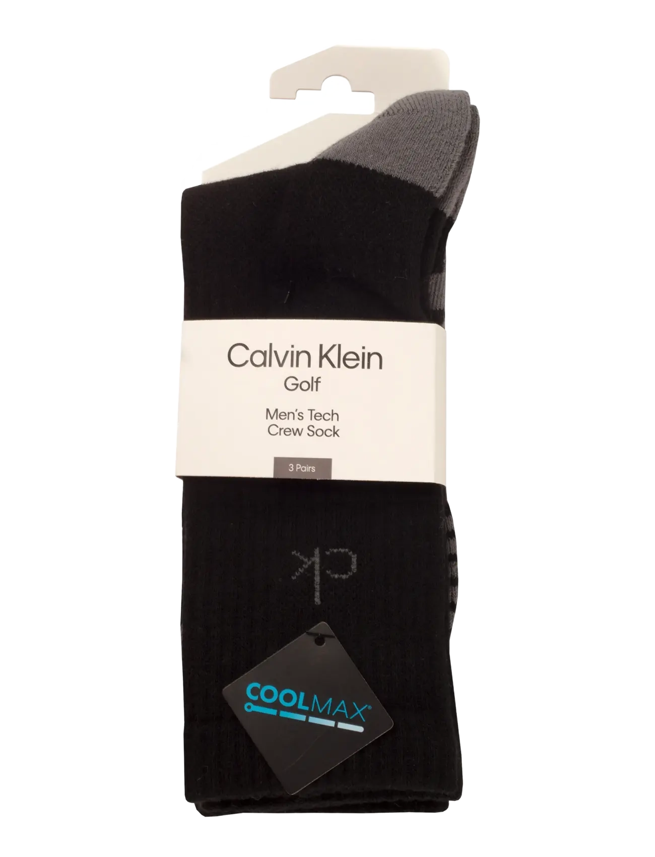 Calvin Klein Golf - TECH CREW SOCK ( 3 PAIRS ) - zemākās cenas - blk-gry - 2