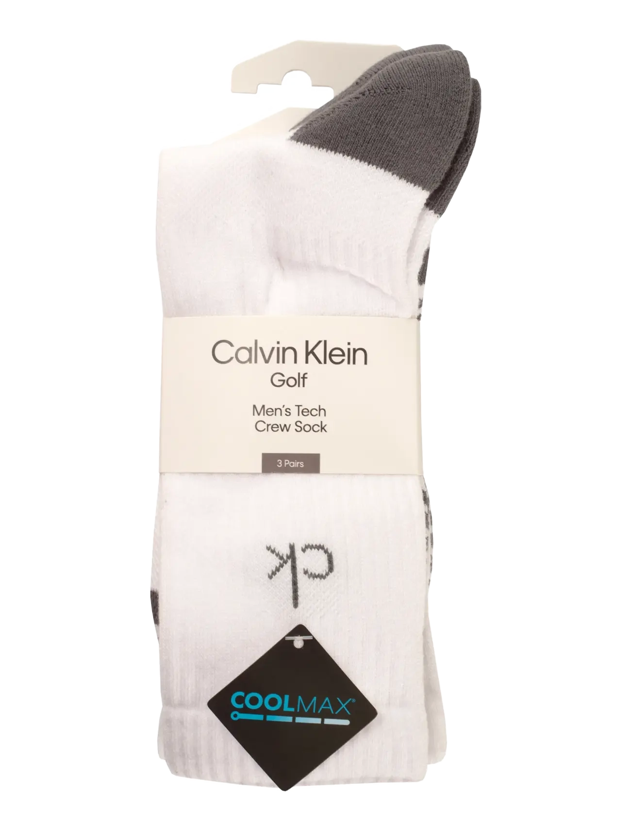Calvin Klein Golf - TECH CREW SOCK ( 3 PAIRS ) - laveste priser - wht-gry - 2