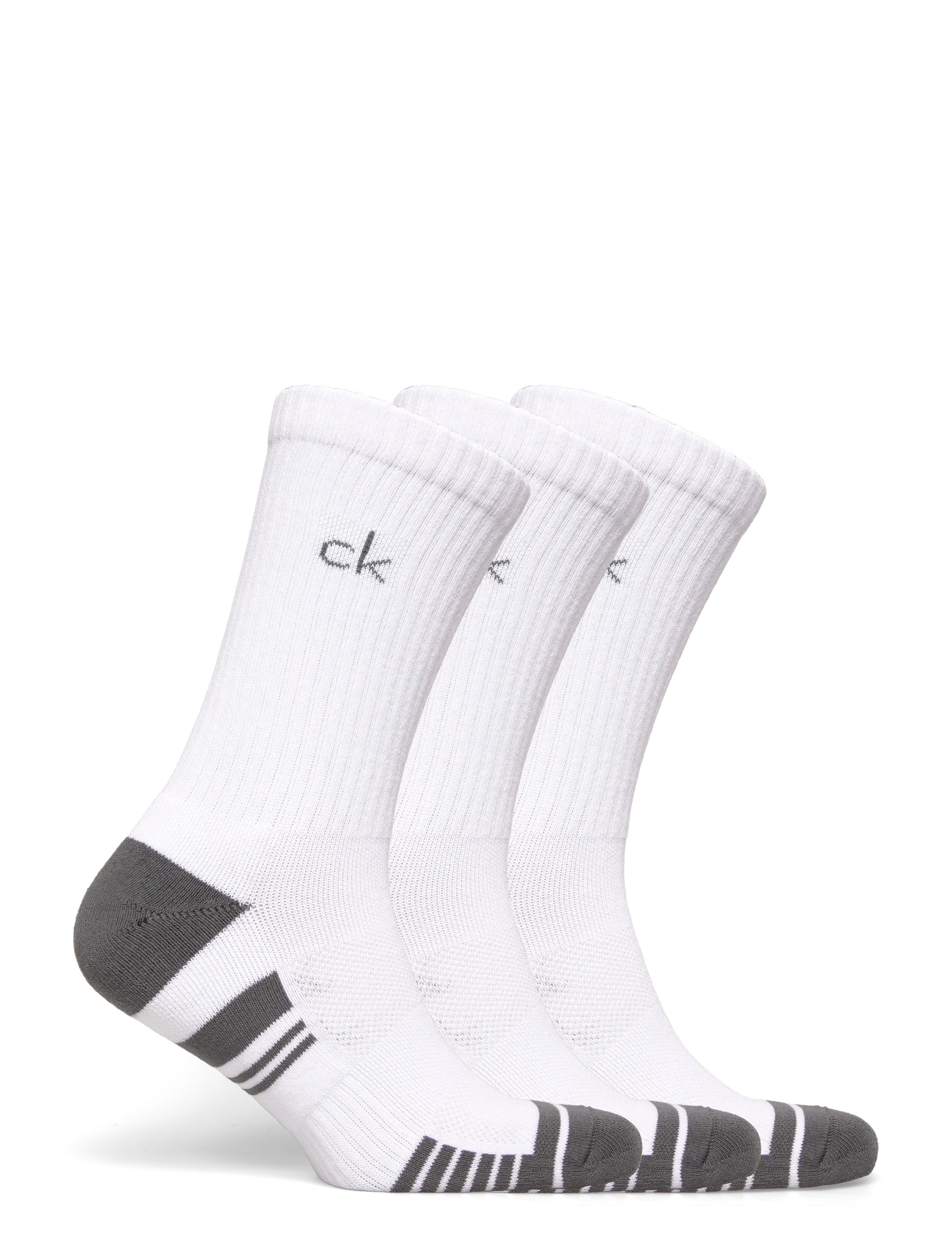 Calvin Klein Golf - TECH CREW SOCK ( 3 PAIRS ) - laveste priser - wht-gry - 4