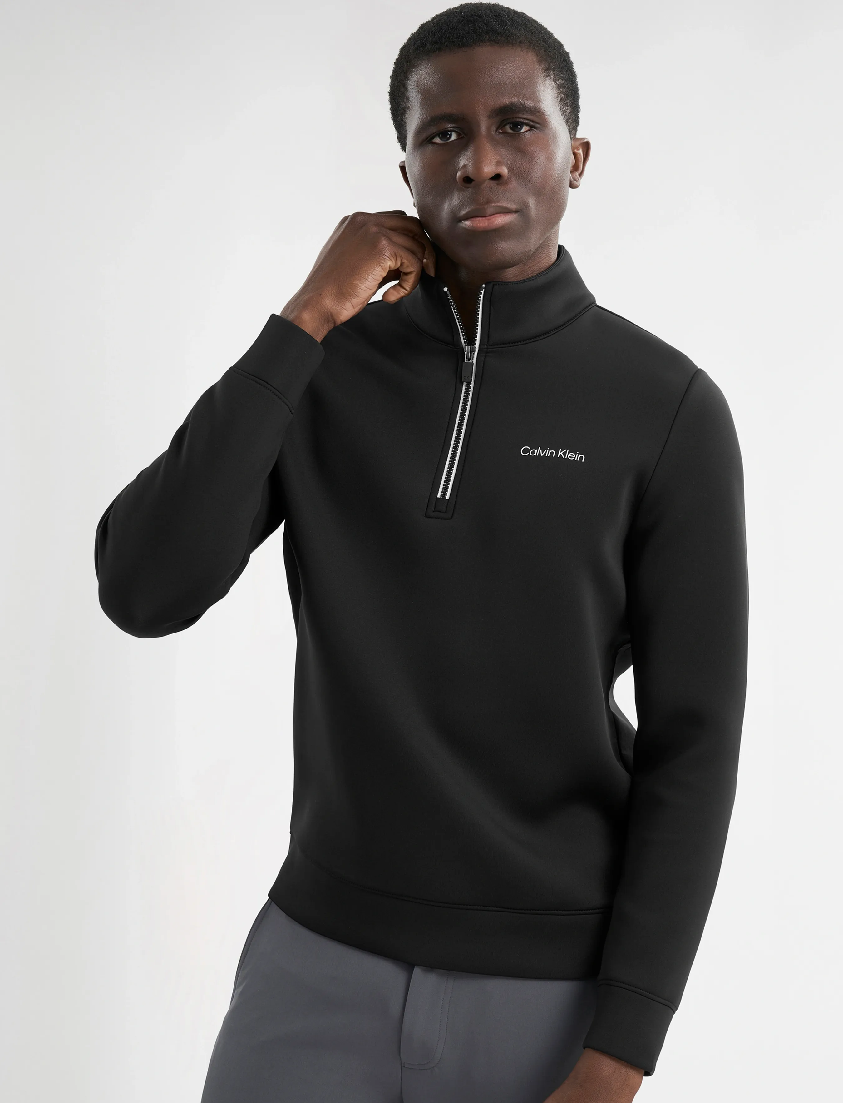 Calvin Klein Golf SCUBA 1/4 ZIP - Calvin Klein Golf - BLACK / black