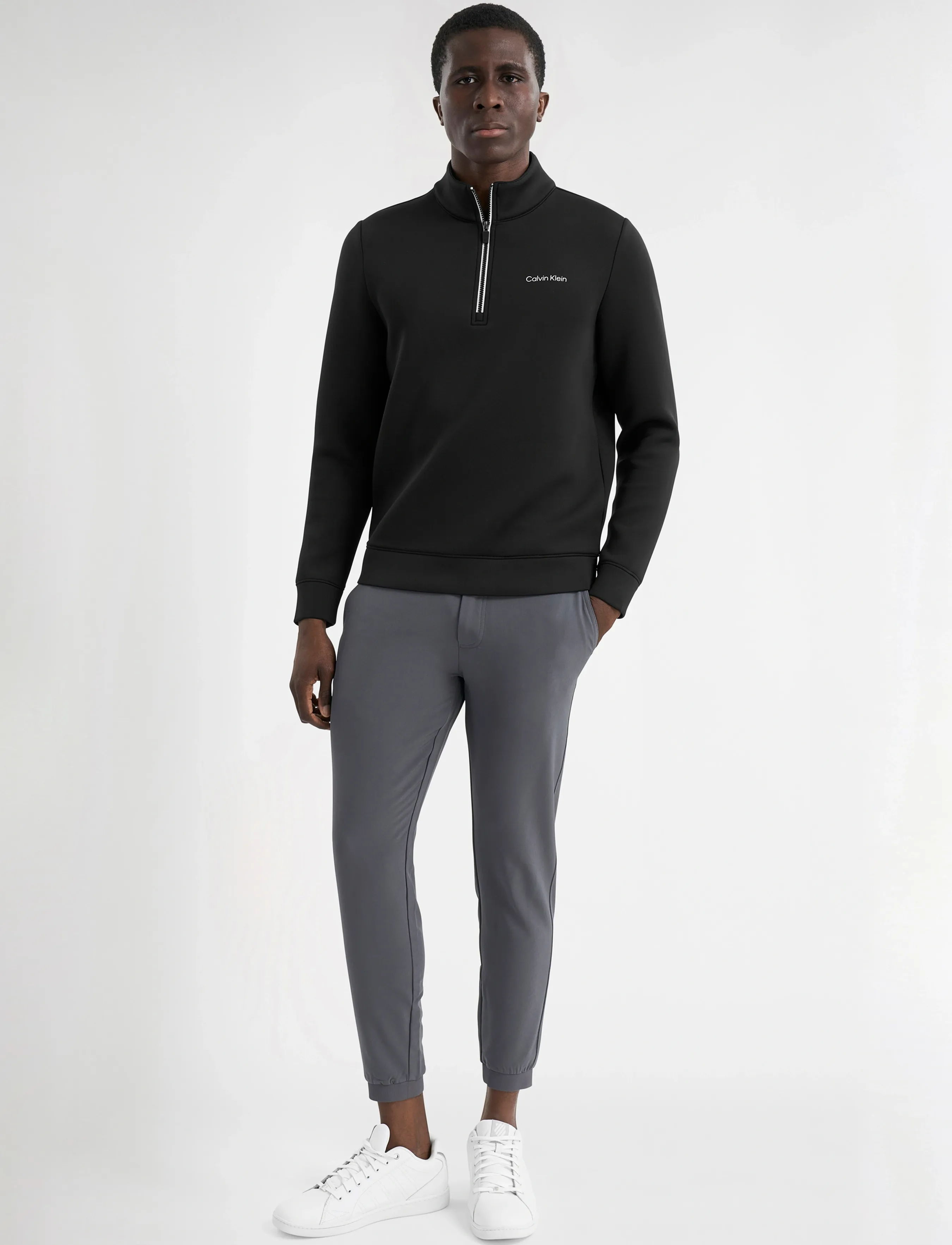 Calvin Klein Golf - SCUBA 1/4 ZIP - polary i odzież ocieplająca - black - 3