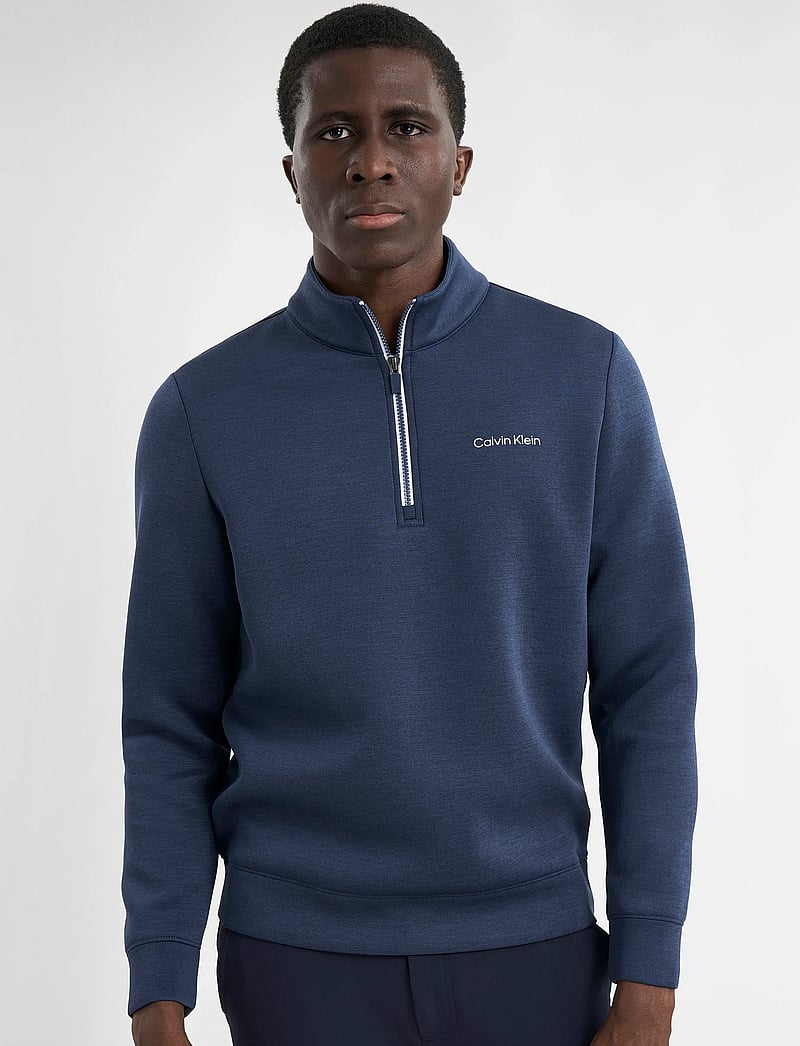 Calvin Klein Golf - SCUBA 1/4 ZIP - kampsunid ja vahekihid - navymarl - 0