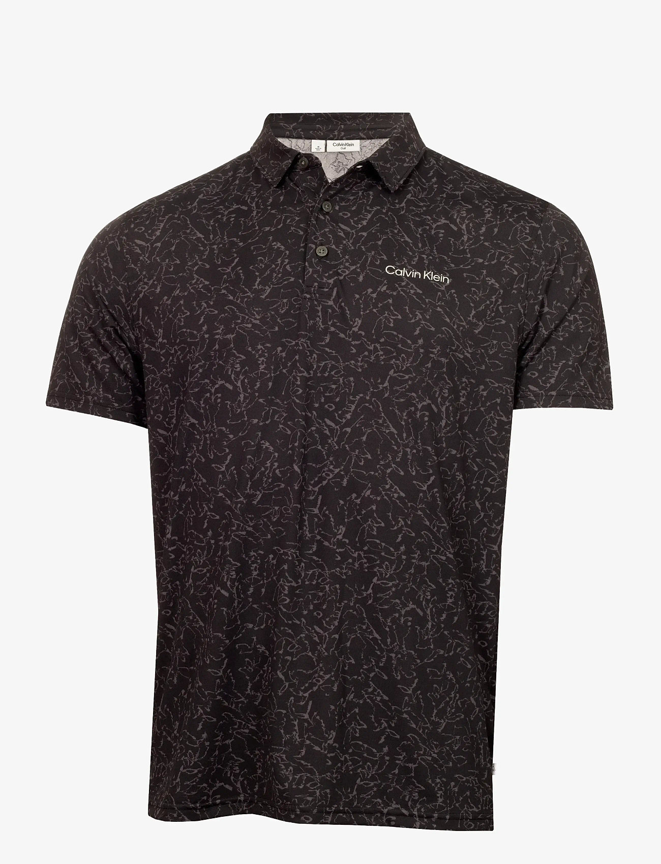 Calvin Klein Golf - SPRINGS PRINTED POLO - toppe & t-shirts - blk - 0
