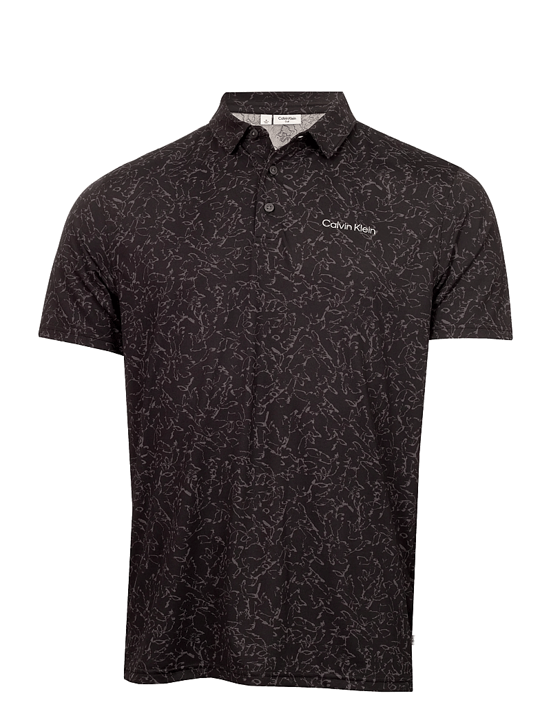 Calvin Klein Golf - SPRINGS PRINTED POLO - toppe & t-shirts - blk - 0