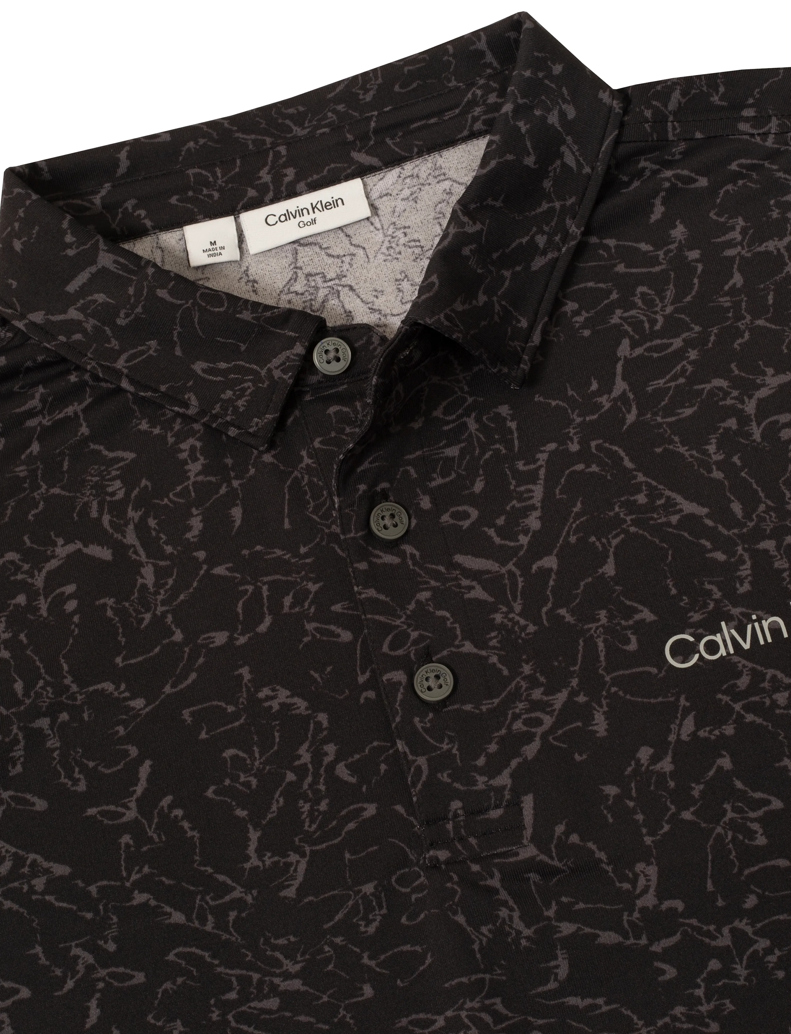 Calvin Klein Golf - SPRINGS PRINTED POLO - topi un t-krekli - blk - 2