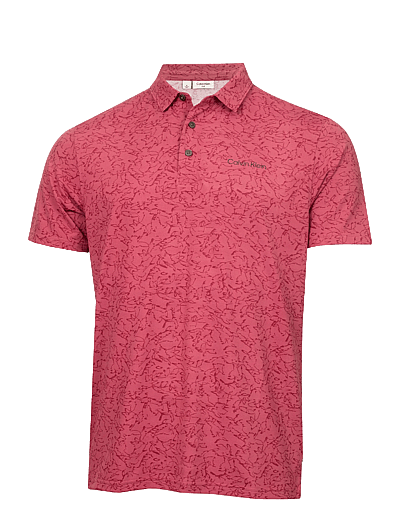 Calvin Klein Golf SPRINGS PRINTED POLO - Polos - MVE / burgundy