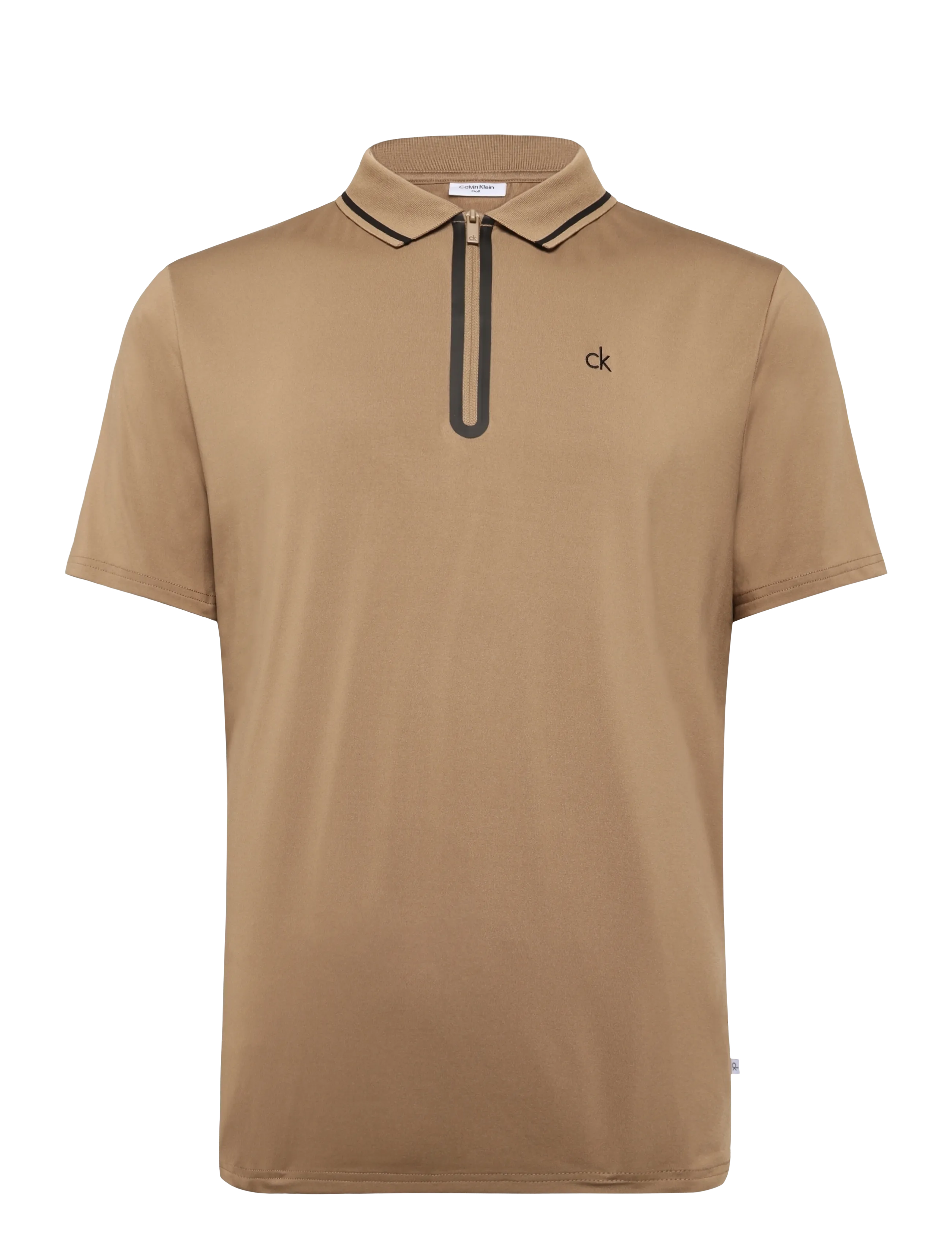 Calvin Klein Golf WINFIELD ZIP NECK POLO - Kleidung - BCT / brown