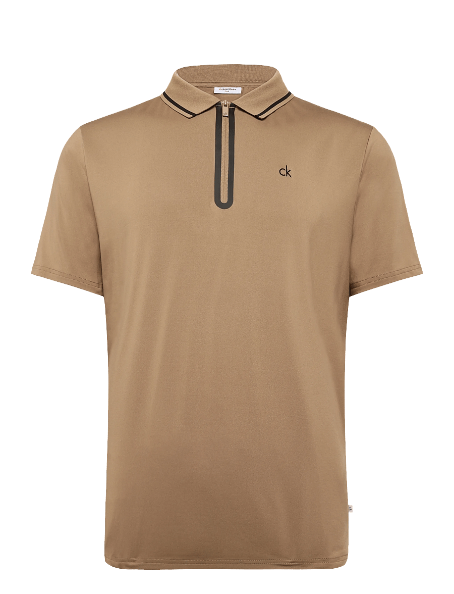 Calvin Klein Golf - WINFIELD ZIP NECK POLO - oberteile & t-shirts - bct - 0