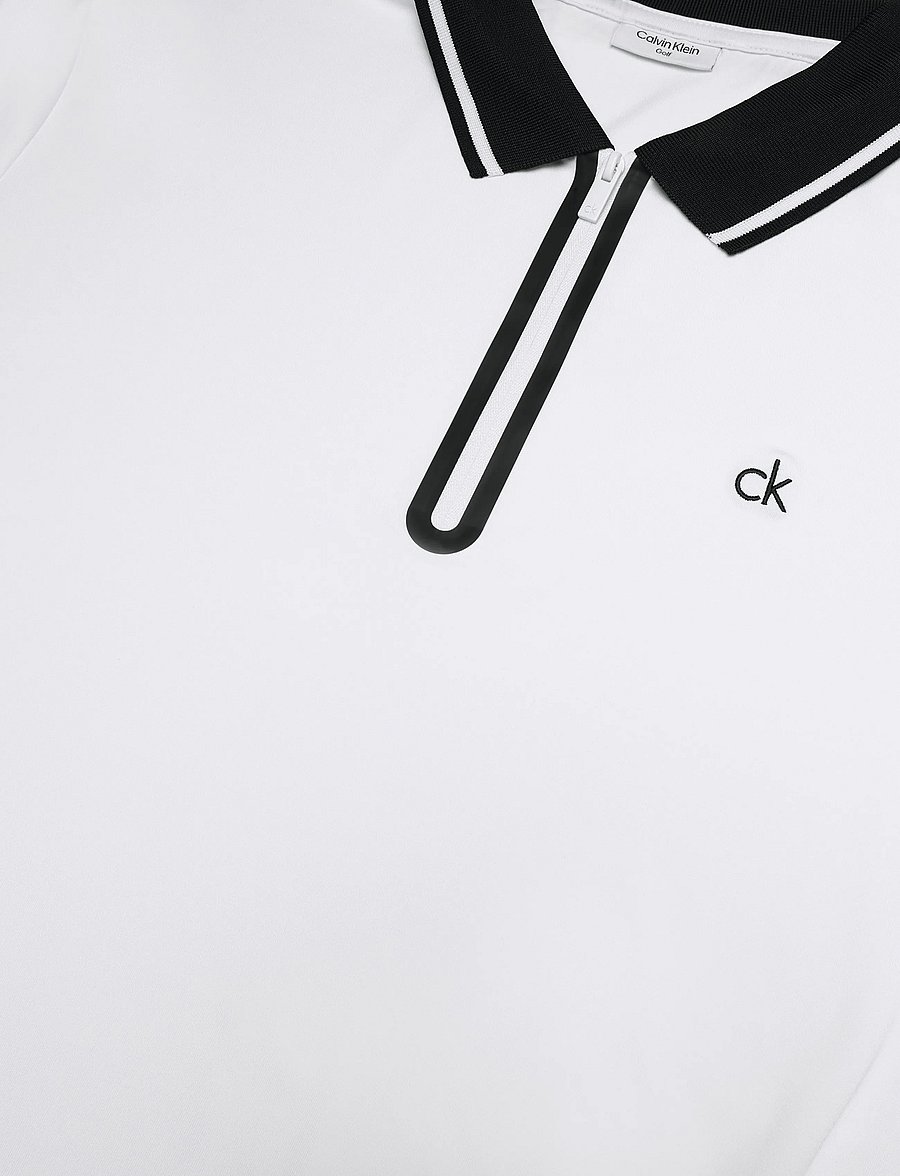 Calvin Klein Golf - WINFIELD ZIP NECK POLO - oberteile & t-shirts - wht - 2