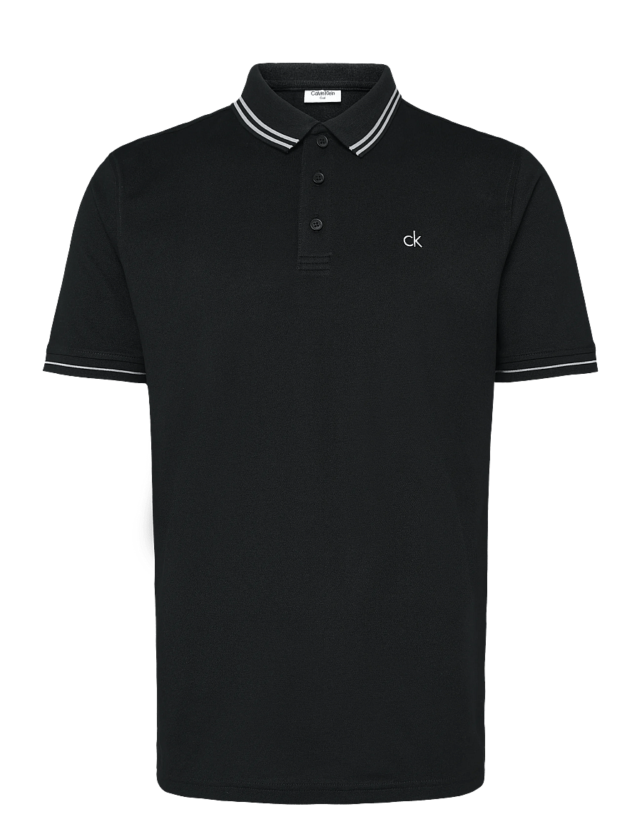 Calvin Klein Golf - ARCHER PIQUE POLO - oberteile & t-shirts - blk - 0