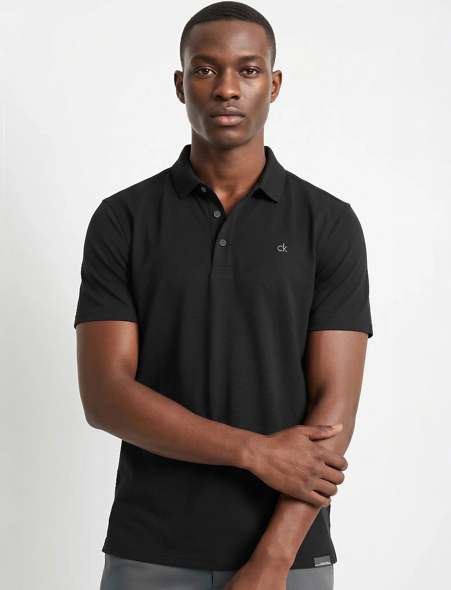 Calvin Klein Golf - METRO LIQUID TOUCH POLO - alussärgid ja t-särgid - blk - 0