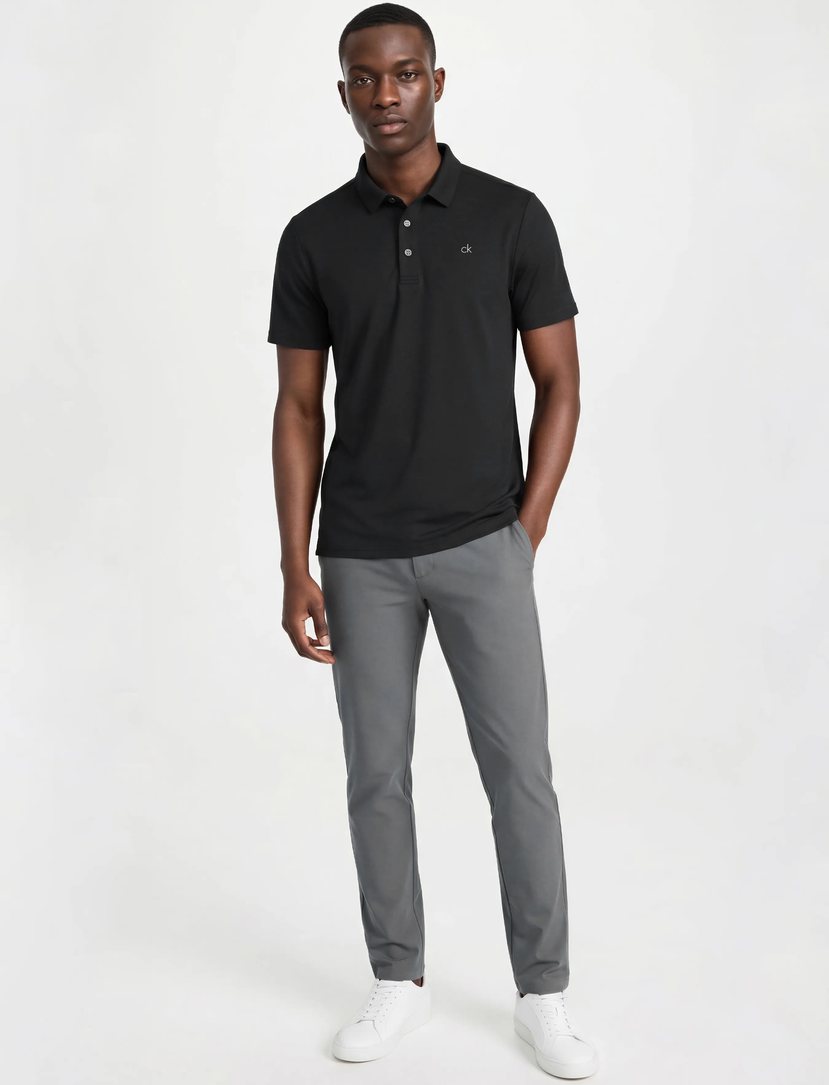 Calvin Klein Golf - METRO LIQUID TOUCH POLO - alussärgid ja t-särgid - blk - 4