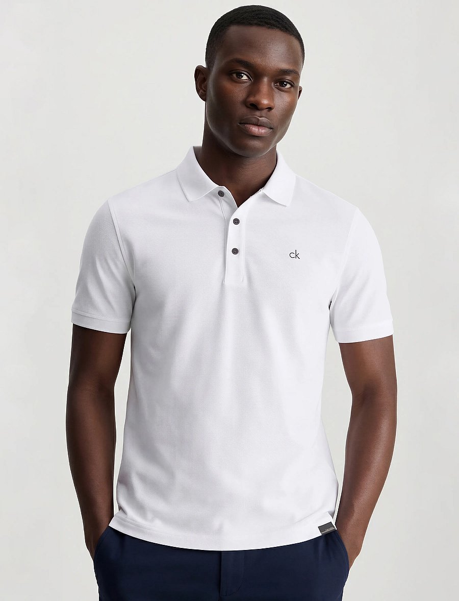 Calvin Klein Golf - METRO LIQUID TOUCH POLO - wht - 0