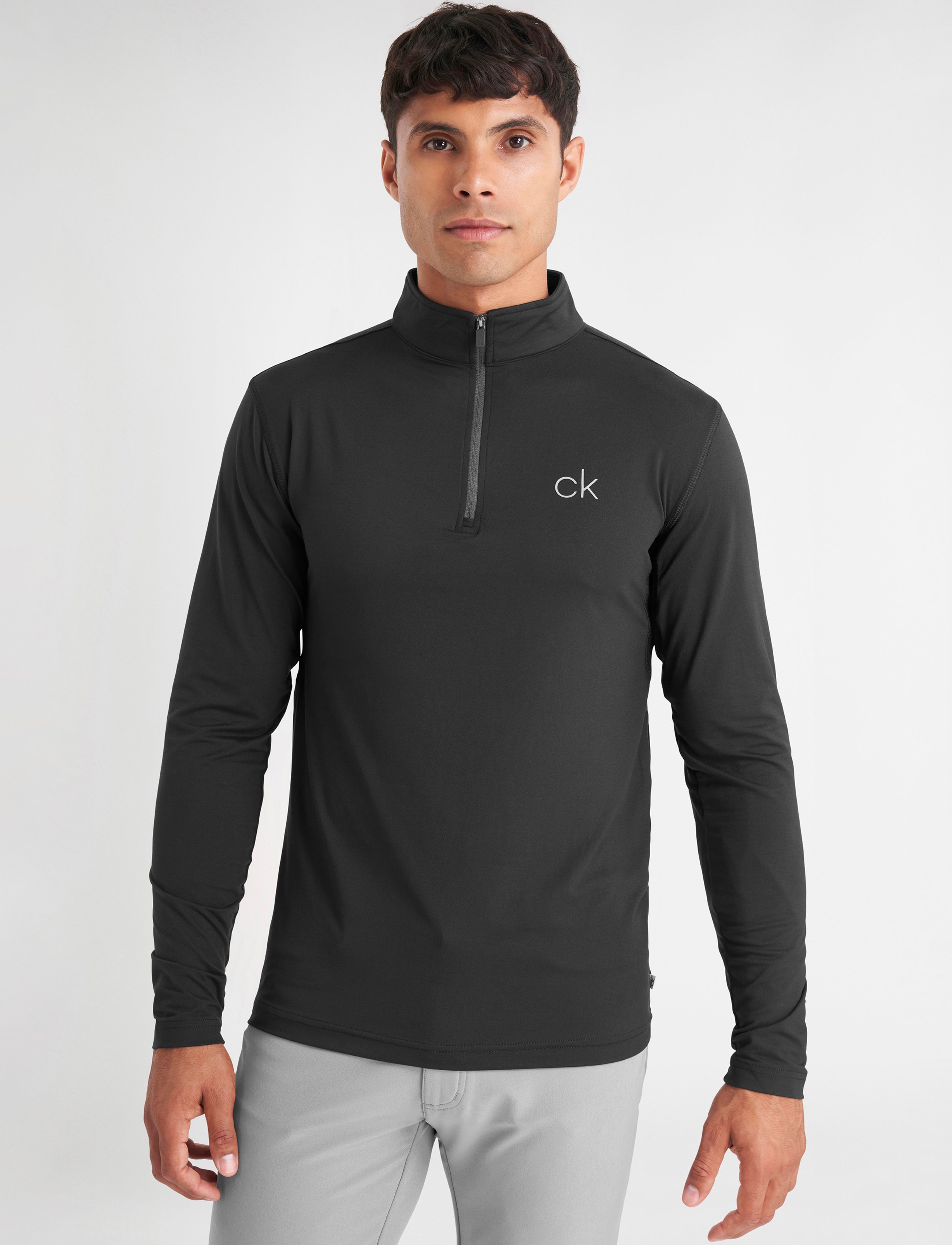 Calvin Klein Golf NEWPORT HALF ZIP - Calvin Klein Golf - BLACK / black