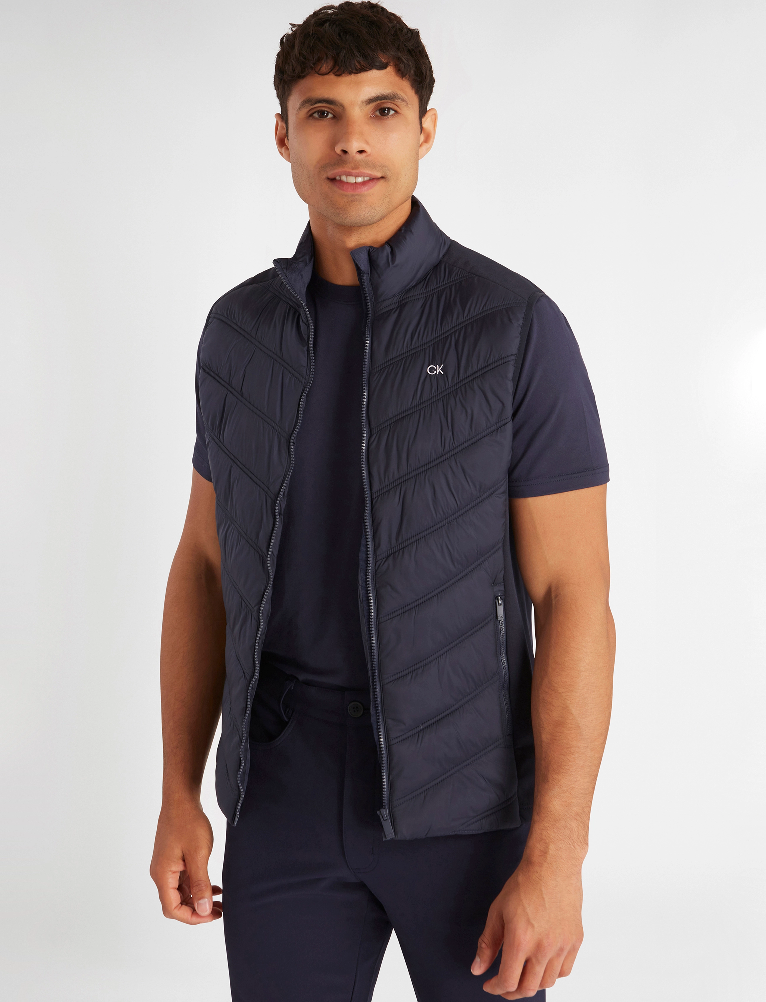 Calvin Klein Golf Frontera Hybrid Gilet, XXL, Navy, Sport > Veste, Herre