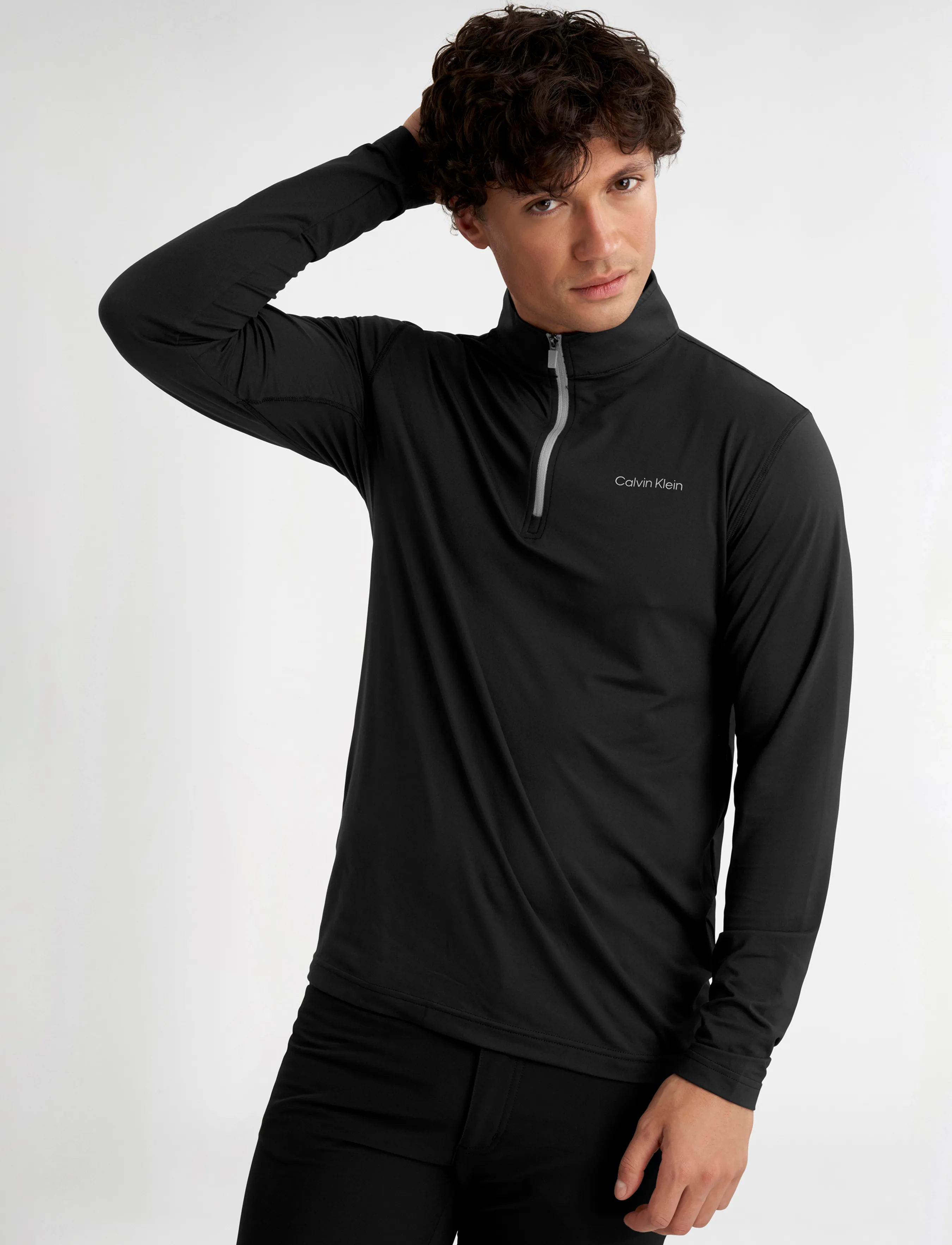 Calvin Klein Golf - NEWPORT HALF ZIP - kampsunid ja vahekihid - black - 0
