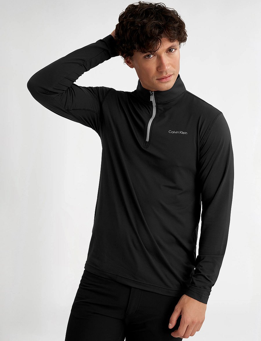 Calvin Klein Golf - NEWPORT HALF ZIP - kampsunid ja vahekihid - black - 0