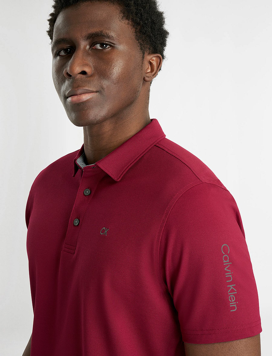 Calvin Klein Golf - UNI POLO - toppe & t-shirts - burgundy - 3