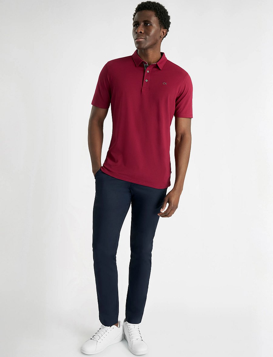 Calvin Klein Golf - UNI POLO - toppe & t-shirts - burgundy - 4