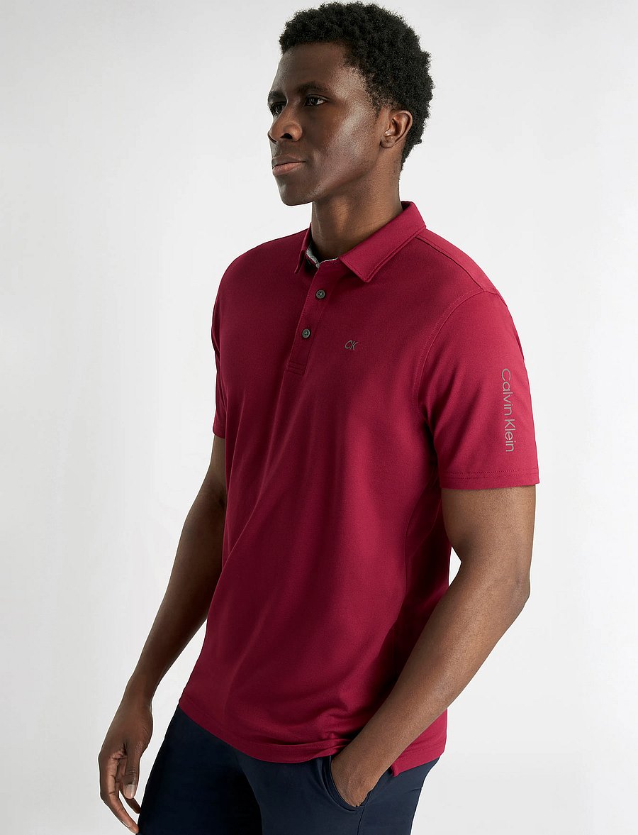 Calvin Klein Golf - UNI POLO - toppe & t-shirts - burgundy - 5