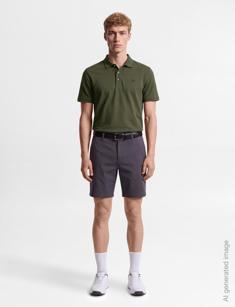 Calvin Klein Golf - UNI POLO - toppar & t-shirts - olive oxford - 0