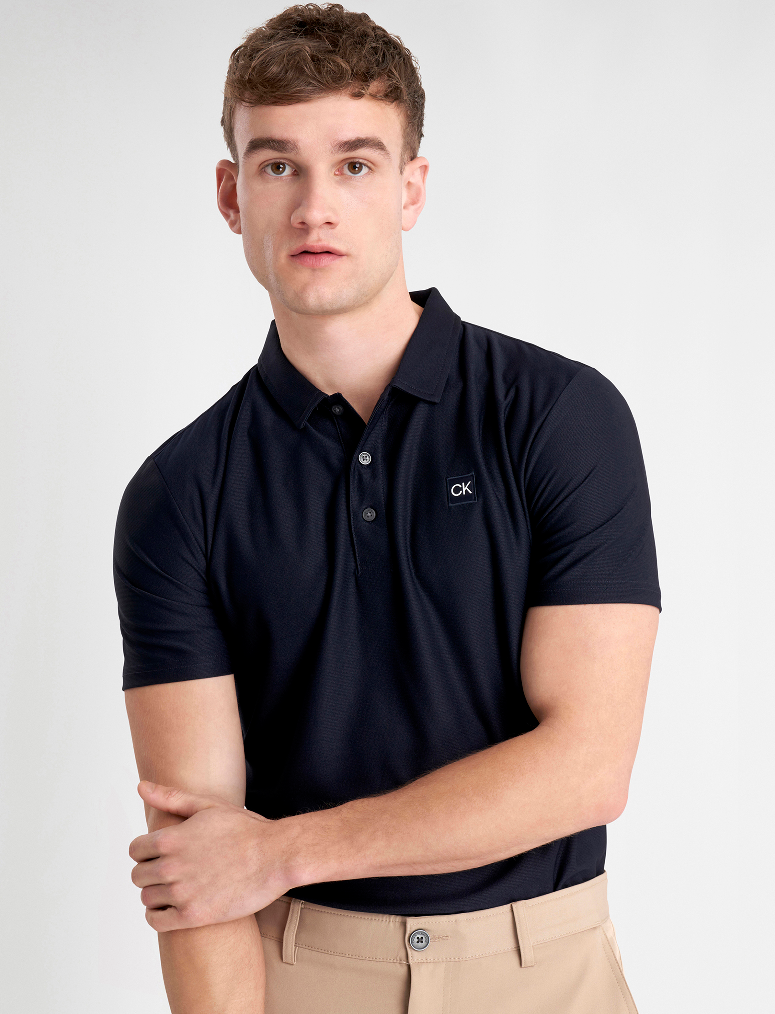 Calvin Klein Golf - CLASSIC POLO WITH WOVEN BADGE - navy - 5